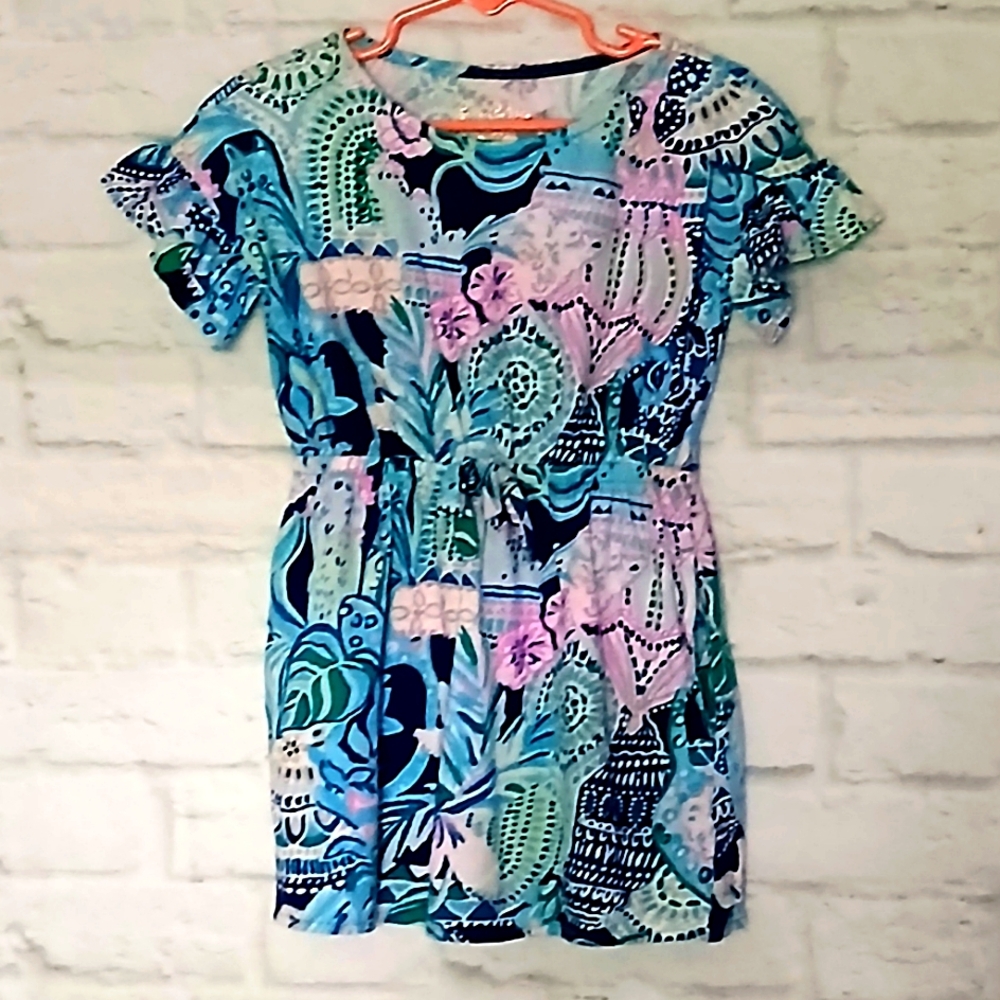 Lilly Pulitzer Stasia Dress in Lookin' Sharp Print, Size XS 2-3